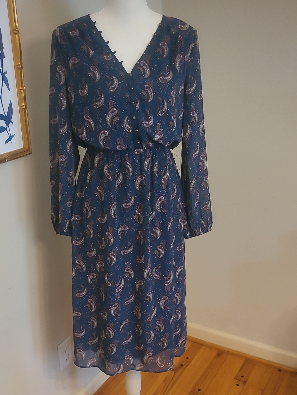 DR2 Paisley Dress XS.  NWT
